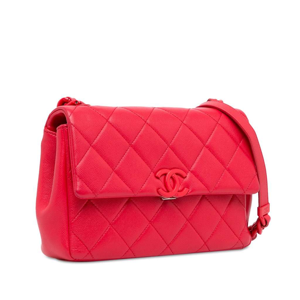 Chanel Medium Caviar My Everything Flap Pink Leather Very good - Back View