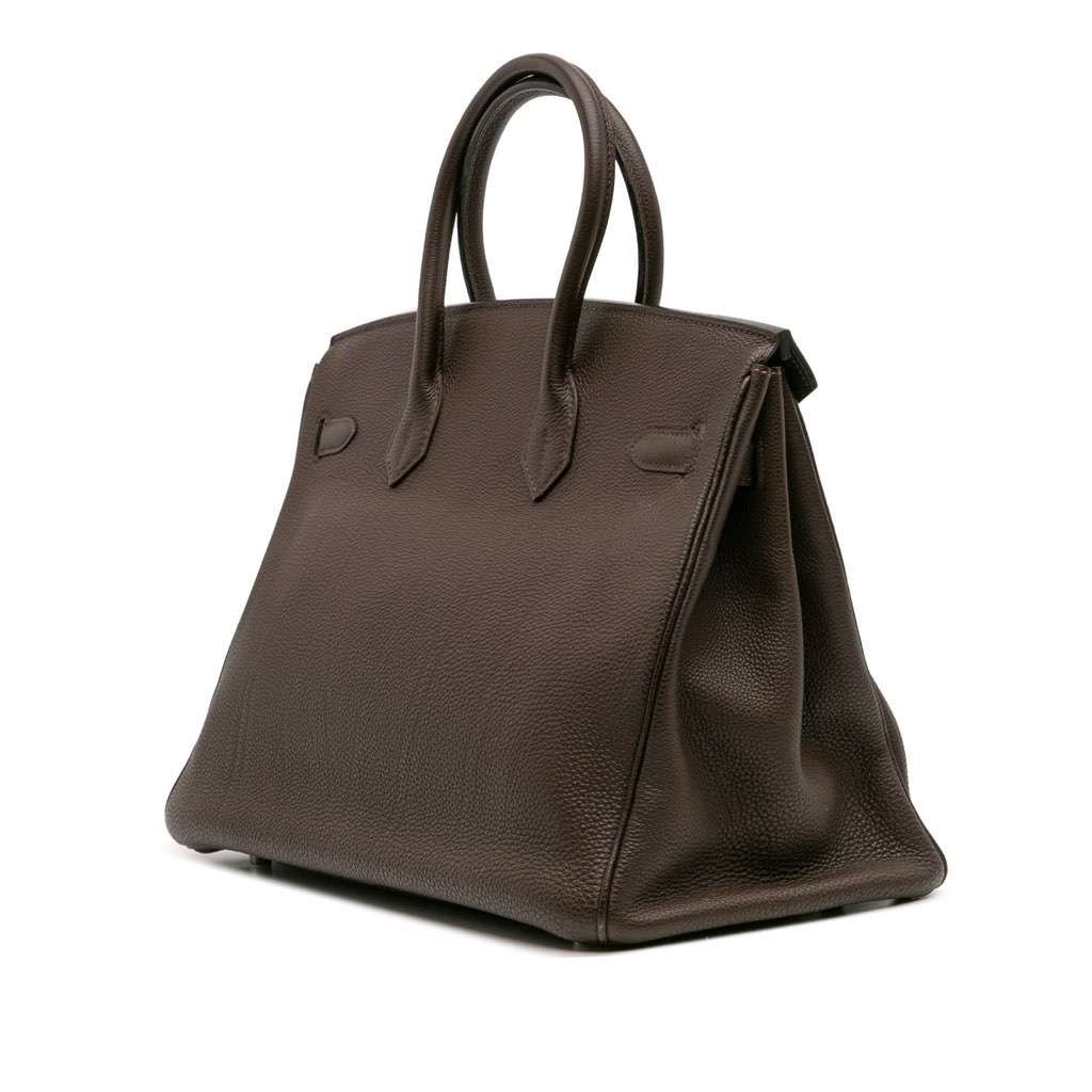 Hermès Togo Birkin Retourne 35 Brown Leather Good condition - Back View
