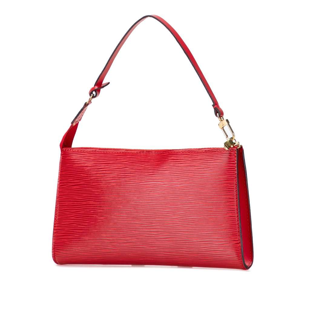 Louis Vuitton Epi Pochette Accessoires Red Leather Good - Back View