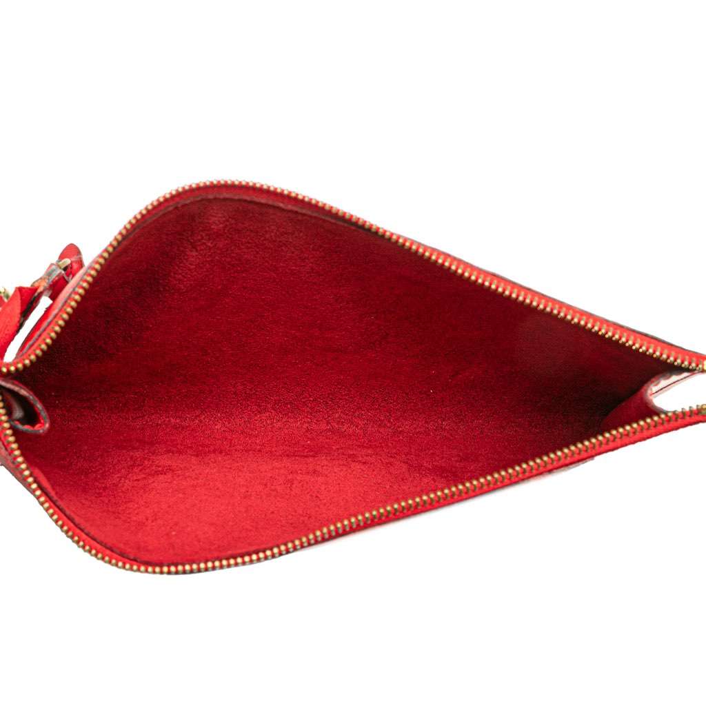 Louis Vuitton Epi Pochette Accessoires Red Leather Good - Model View