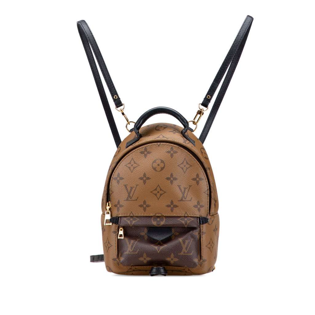 Louis Vuitton Monogram Reverse Mini Palm Springs Brown Canvas Very good - Front View