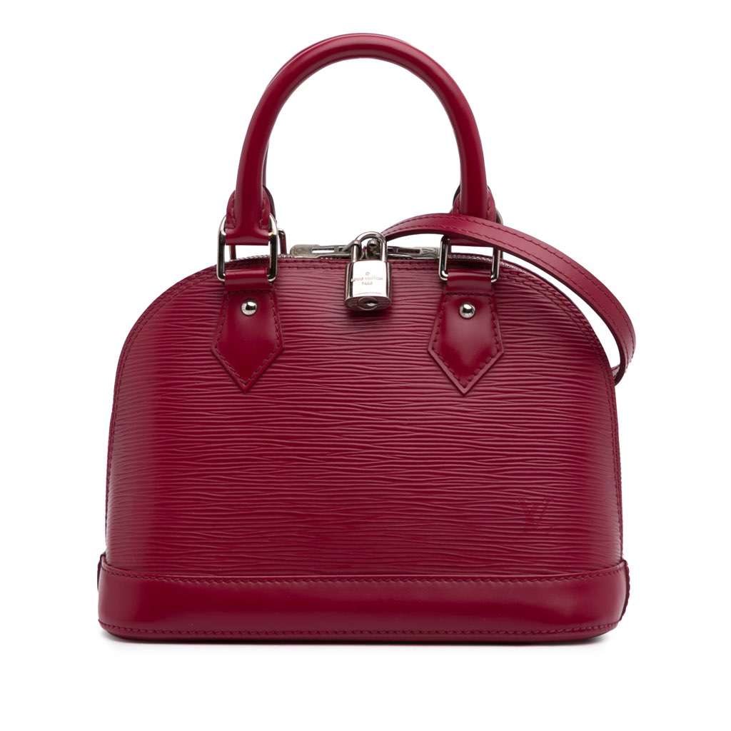 Louis Vuitton Epi Alma BB Pink Leather Good - Front View