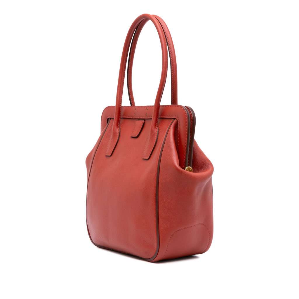 Hermès Evercolor Convoyeur 26 Orange Leather Good condition - Back View