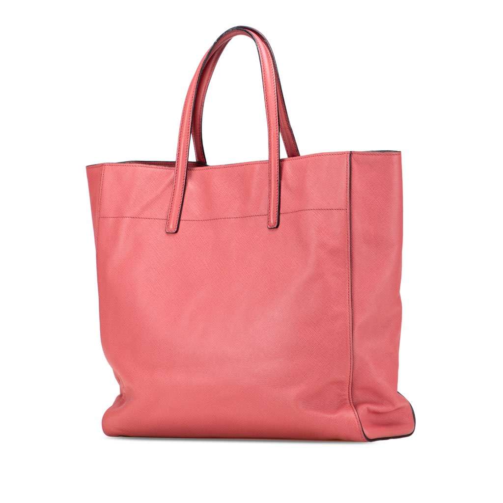 Prada Saffiano Soft Tote Pink Leather Very good - Back View