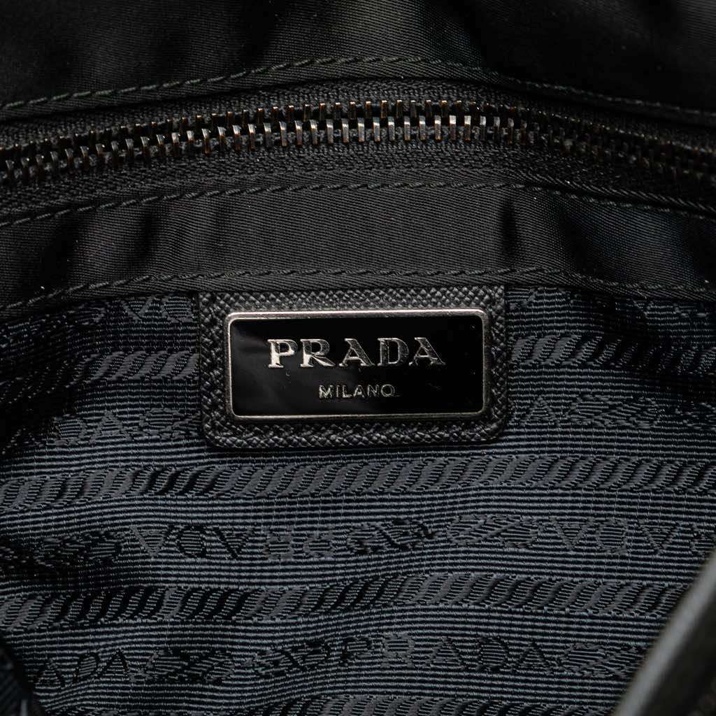 Prada Tessuto Buckle Messenger Bag Black Very good - Box View