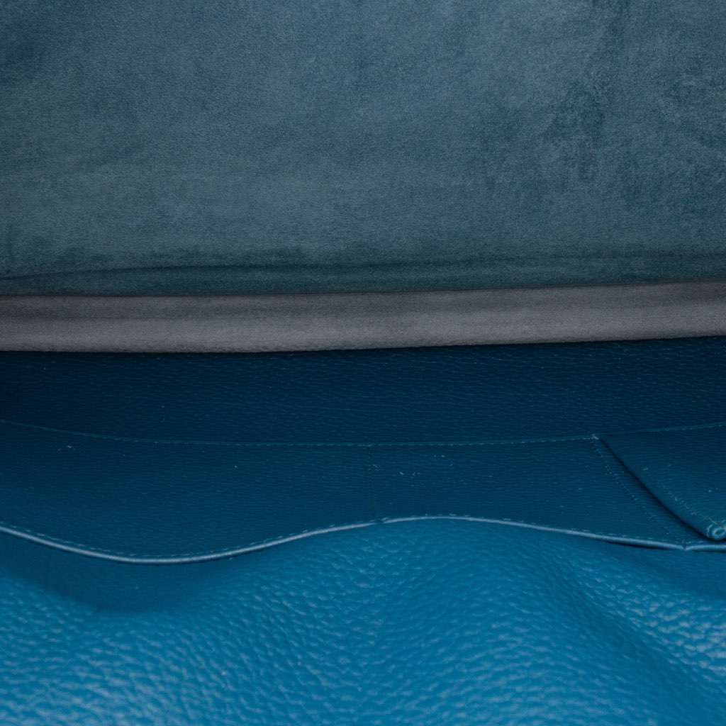 Hermès Togo Sac a Depeches 41 Blue Leather Good condition - Box View