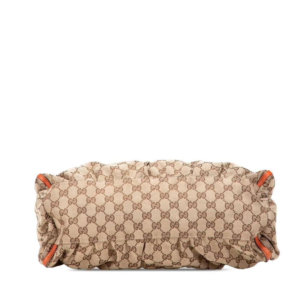 Gucci GG Canvas Abbey D Ring Shoulder Bag Brown Canvas Good - Inside View