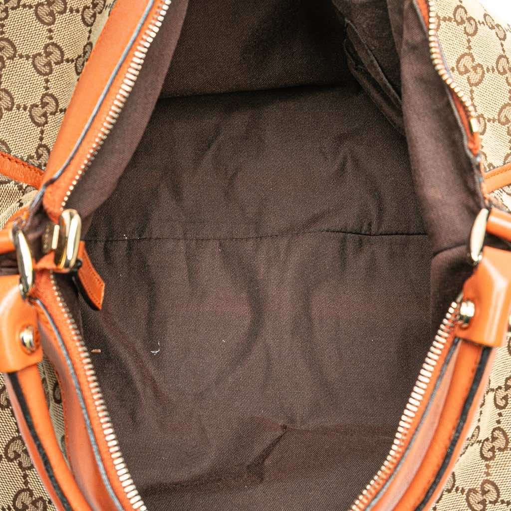 Gucci GG Canvas Abbey D Ring Shoulder Bag Brown Canvas Good - Model View