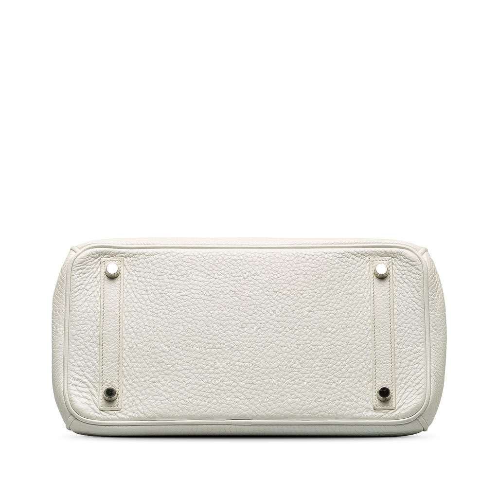 Hermès Clemence Birkin 30 White Leather Fair condition - Model View