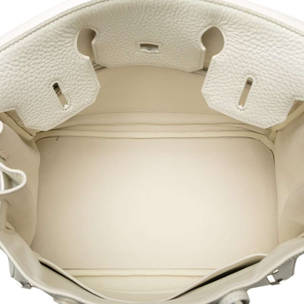 Hermès Clemence Birkin 30 White Leather Fair condition - Box View