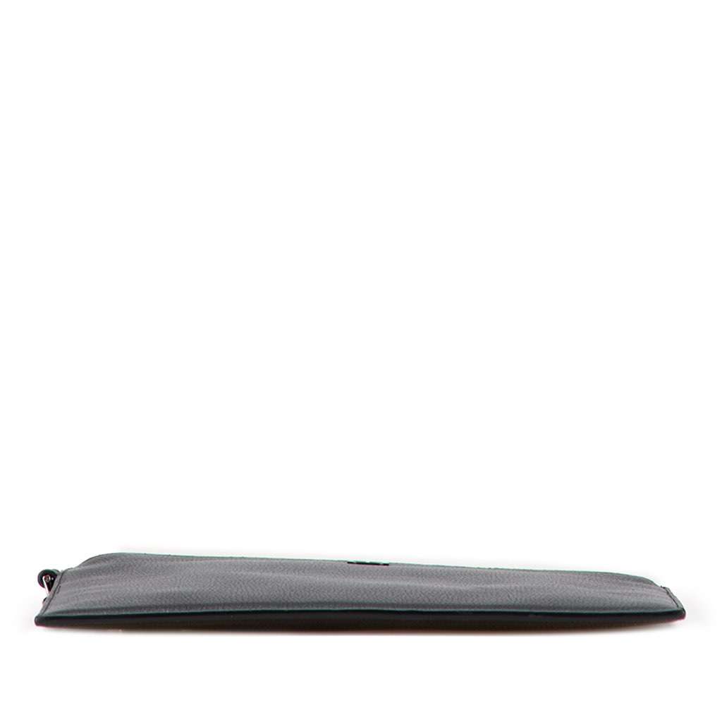 Dior Grained Calfskin CD Icon Signature A5 Pouch Black Leather Good - Inside View