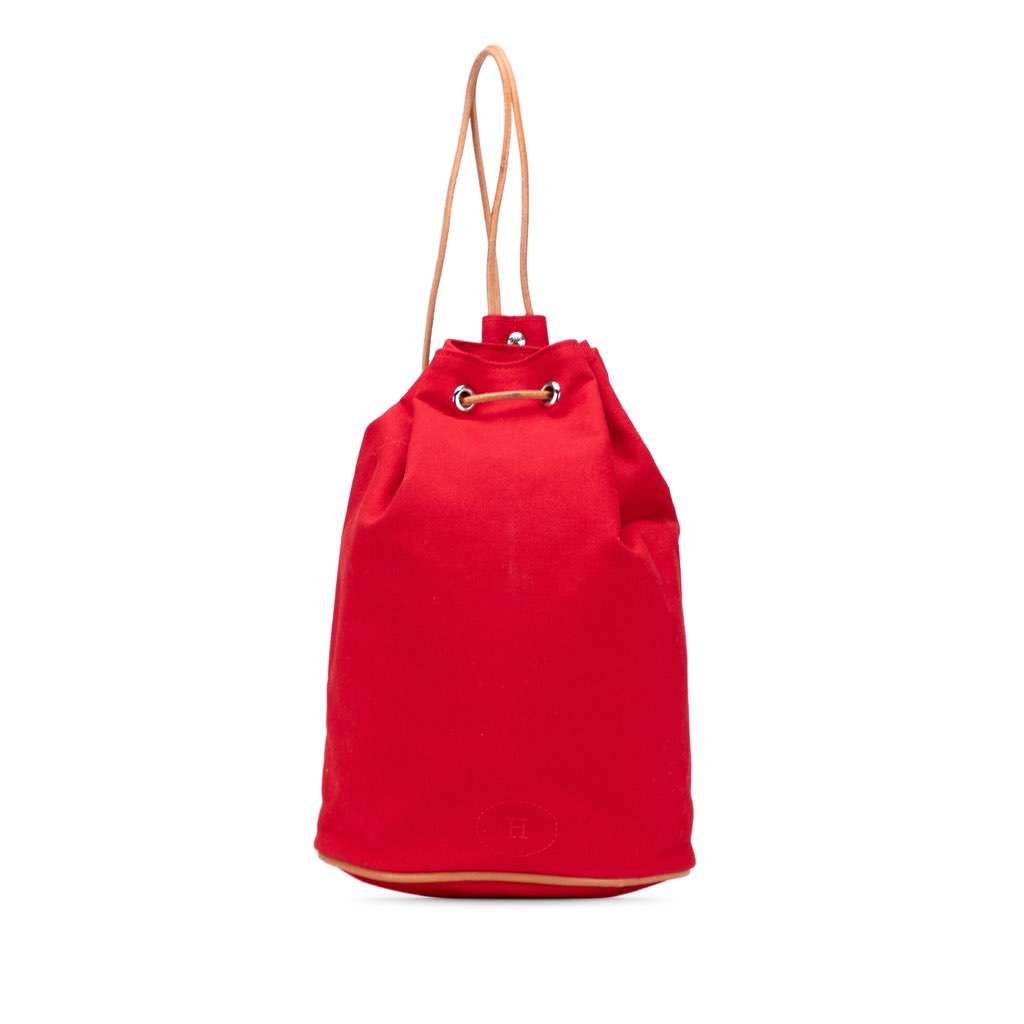 Hermès Toile Polochon Mimile Red Canvas Good condition - Front View