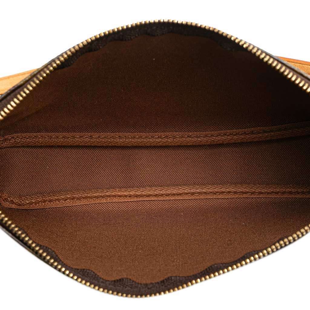 Louis Vuitton Monogram Pochette Accessoires Brown Canvas Good - Model View