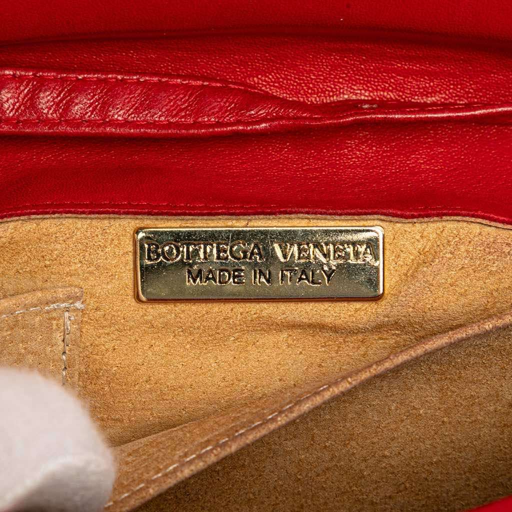 Bottega Veneta Nappa Intrecciato Marco Polo Crossbody Red Leather Good - Box View