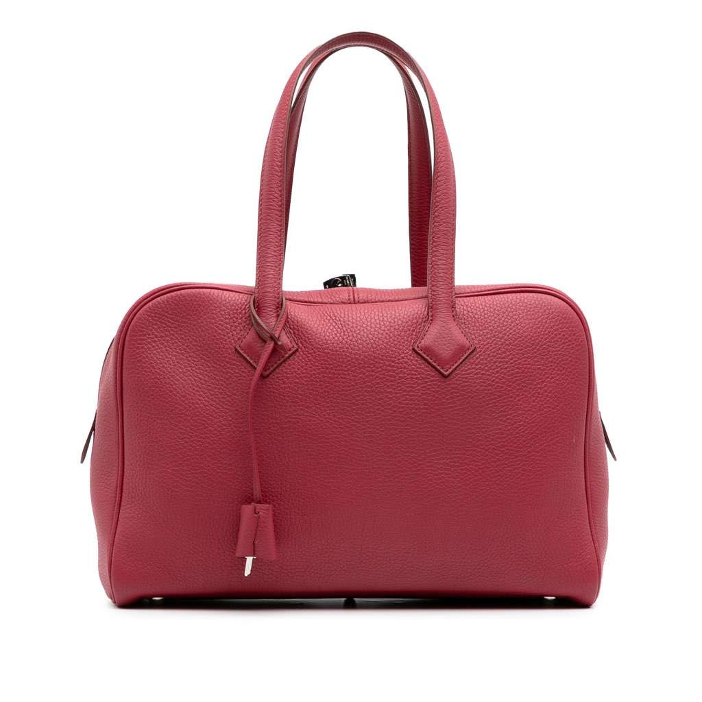 Hermès Clemence Victoria II 35 Red Leather Good condition - Front View