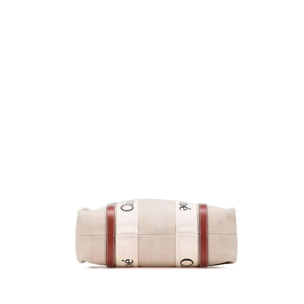 Chloé Medium Canvas Woody Tote Brown Canvas Good condition - Inside View