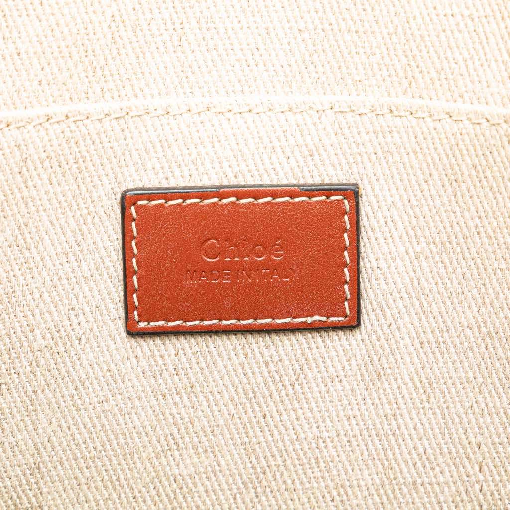 Chloé Medium Canvas Woody Tote Brown Canvas Good condition - Box View