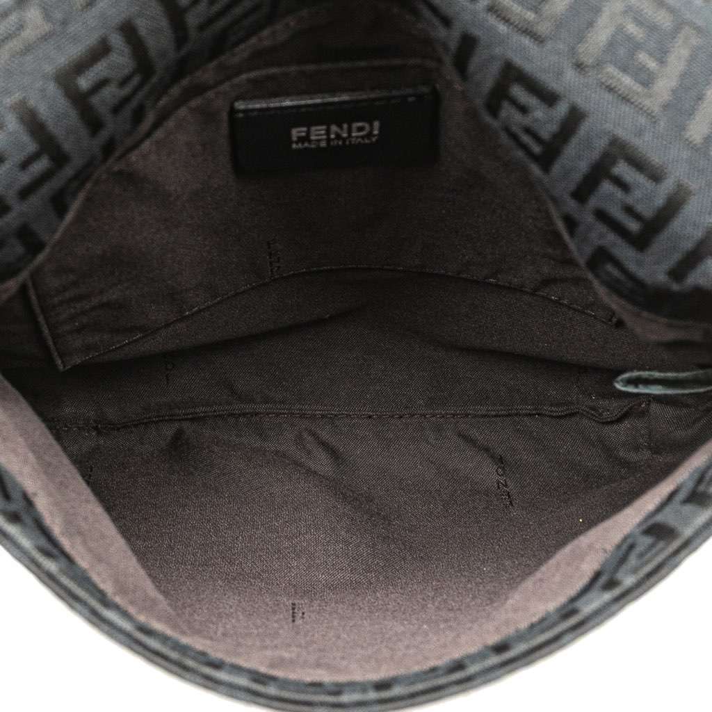 Fendi Zucchino Canvas Crossbody Blue Canvas Very good - Model View