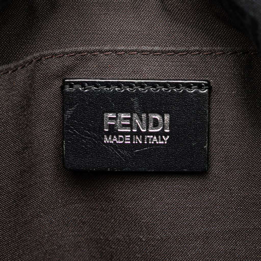Fendi Zucchino Canvas Crossbody Blue Canvas Very good - Box View