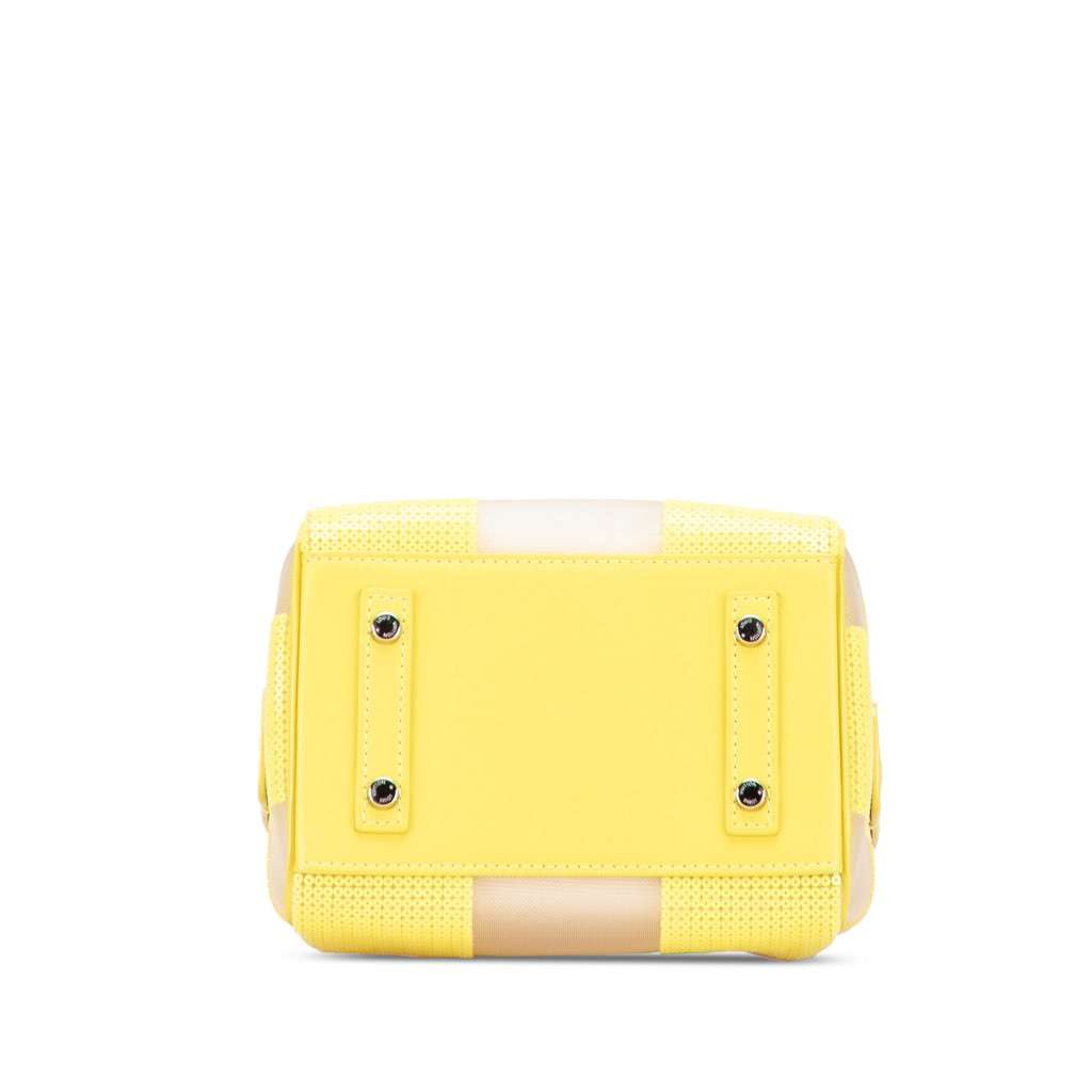 Louis Vuitton Damier Optic Mesh Sequins Cube Speedy Yellow Good - Inside View