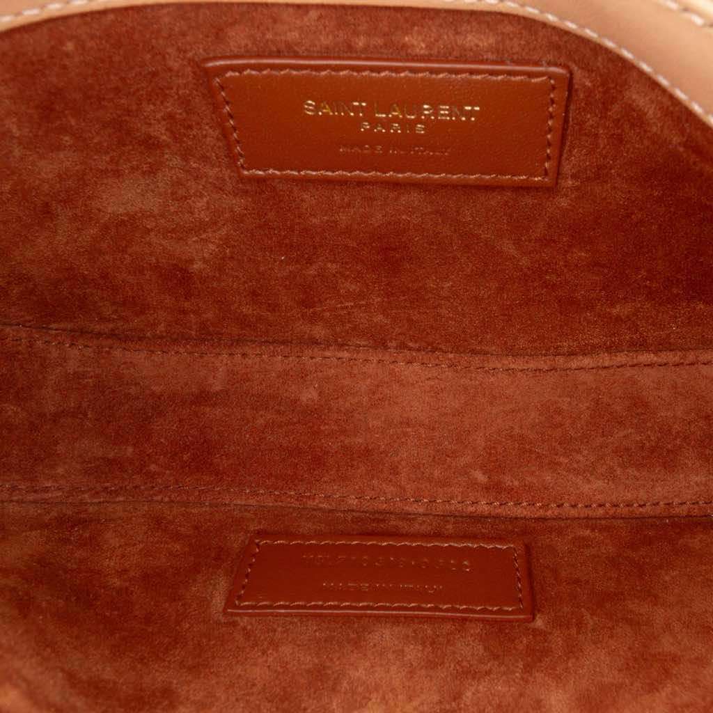 Saint Laurent Mini Smooth Calfskin Le 5 a 7 Hobo Brown Leather Very good condition - Model View
