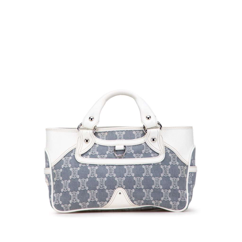 Celine Macadam Denim Boogie Handbag Blue Denim Very good condition - Front View