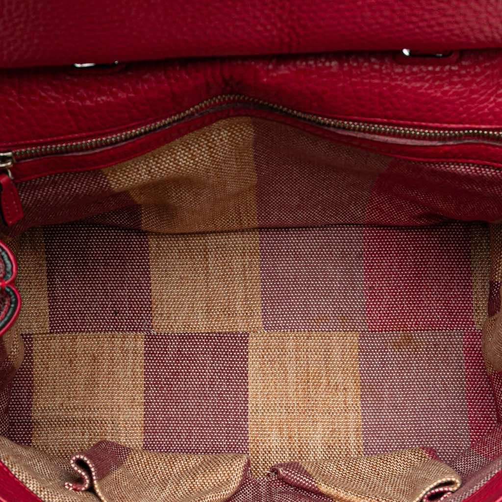 Gucci Medium Leather Bamboo Daily Satchel Pink Leather Very good - Model View