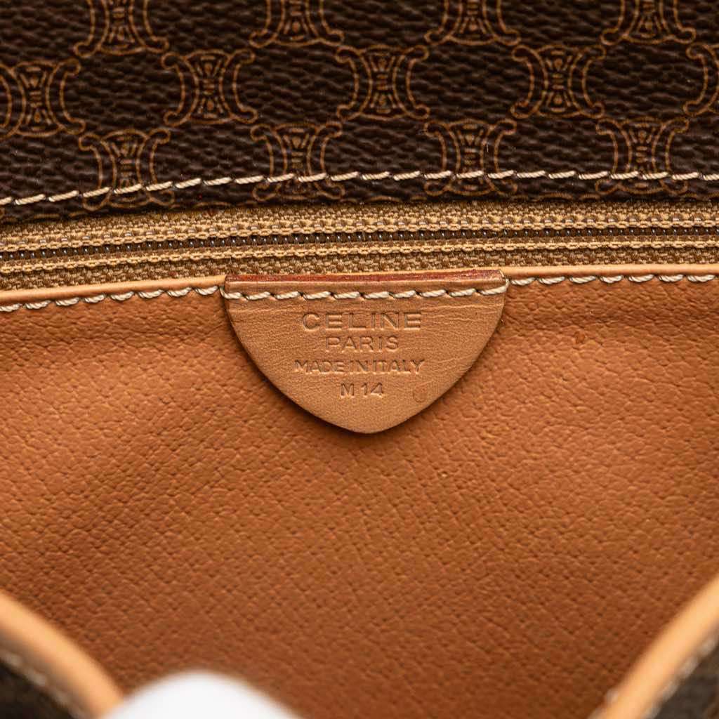 Celine Macadam Coated Canvas Crossbody Brown Canvas Fair - Box View