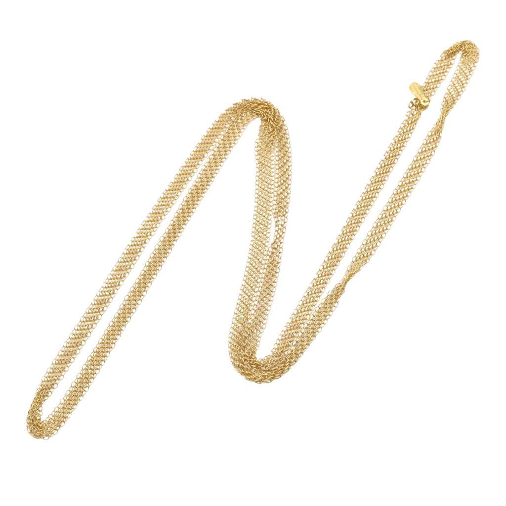 Tiffany & Co 20K Yellow Gold Elsa Peretti Mesh Chain Necklace Gold Gold Good condition - Front View