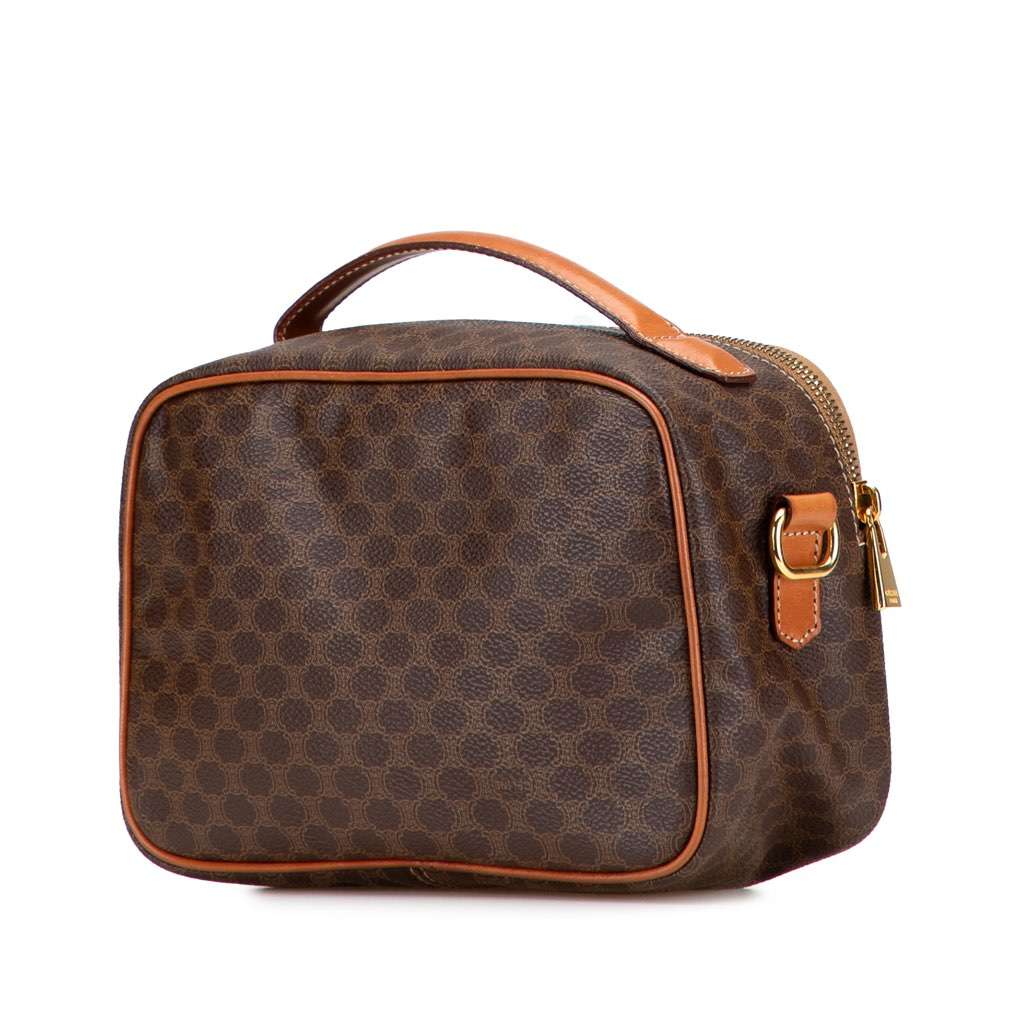 Celine Macadam Coated Canvas Satchel Brown Canvas Very good - Back View