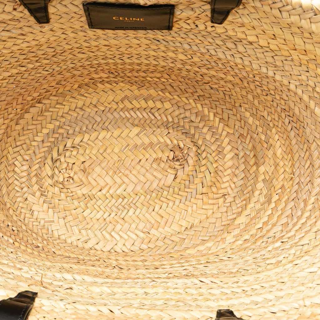 Celine Raffia Classic Panier Tote Brown Very good - Model View