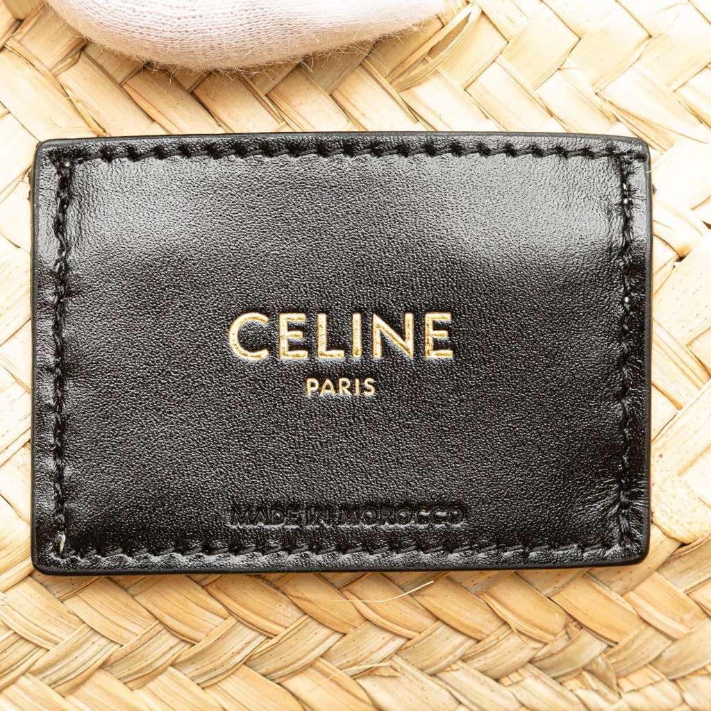 Celine Raffia Classic Panier Tote Brown Very good - Box View