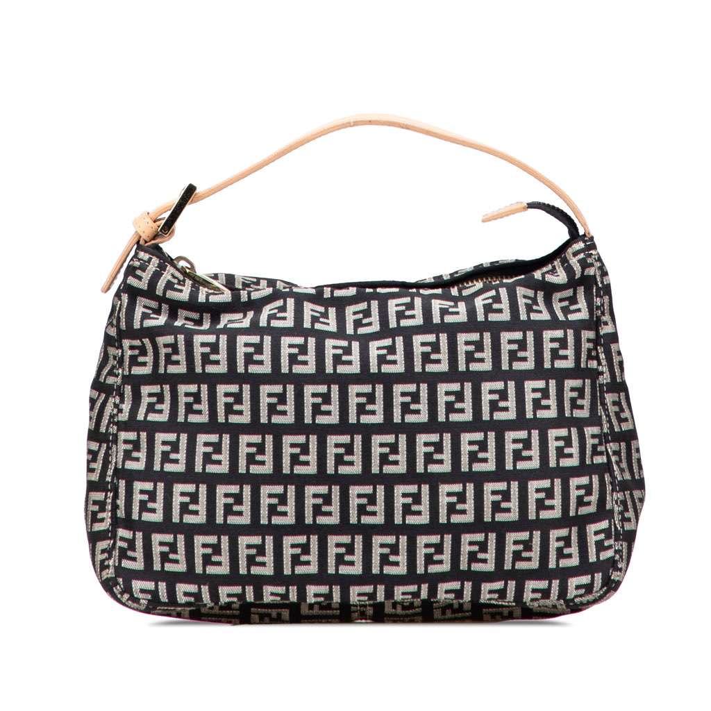 Fendi Zucchino Canvas Handbag Black Canvas Good condition - Front View