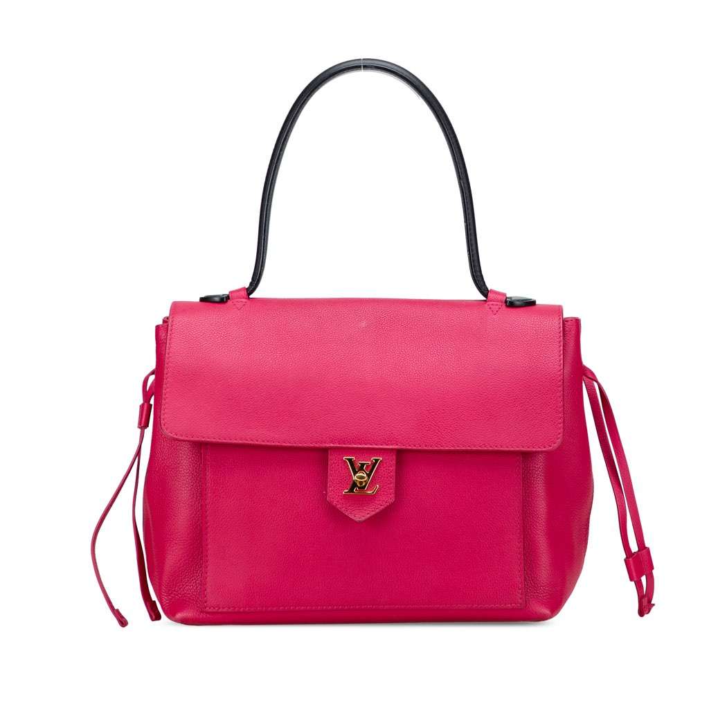Louis Vuitton Calfskin Lockme PM Pink Leather Good - Front View