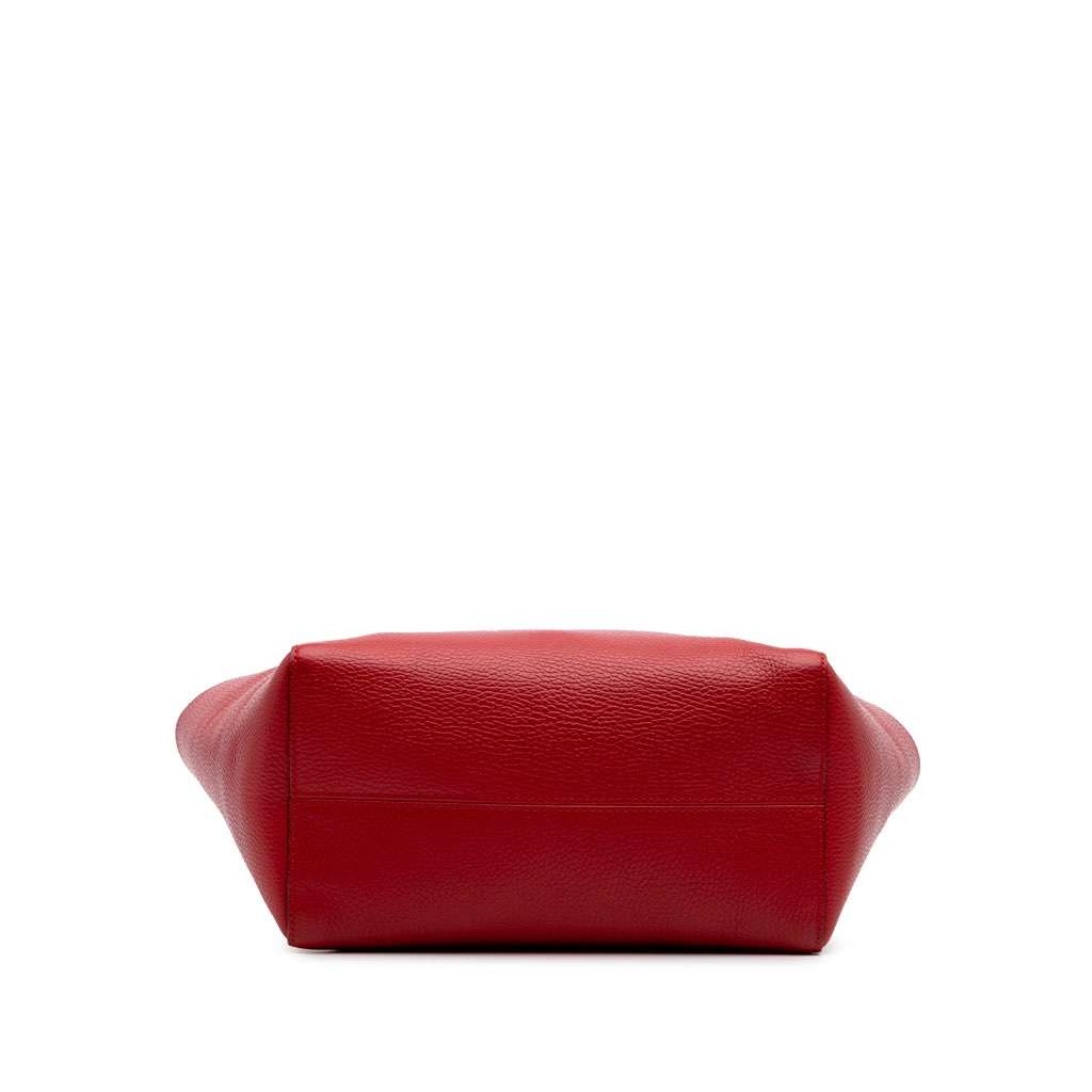 Gucci Medium Leather Swing Tote Red Leather Good - Inside View