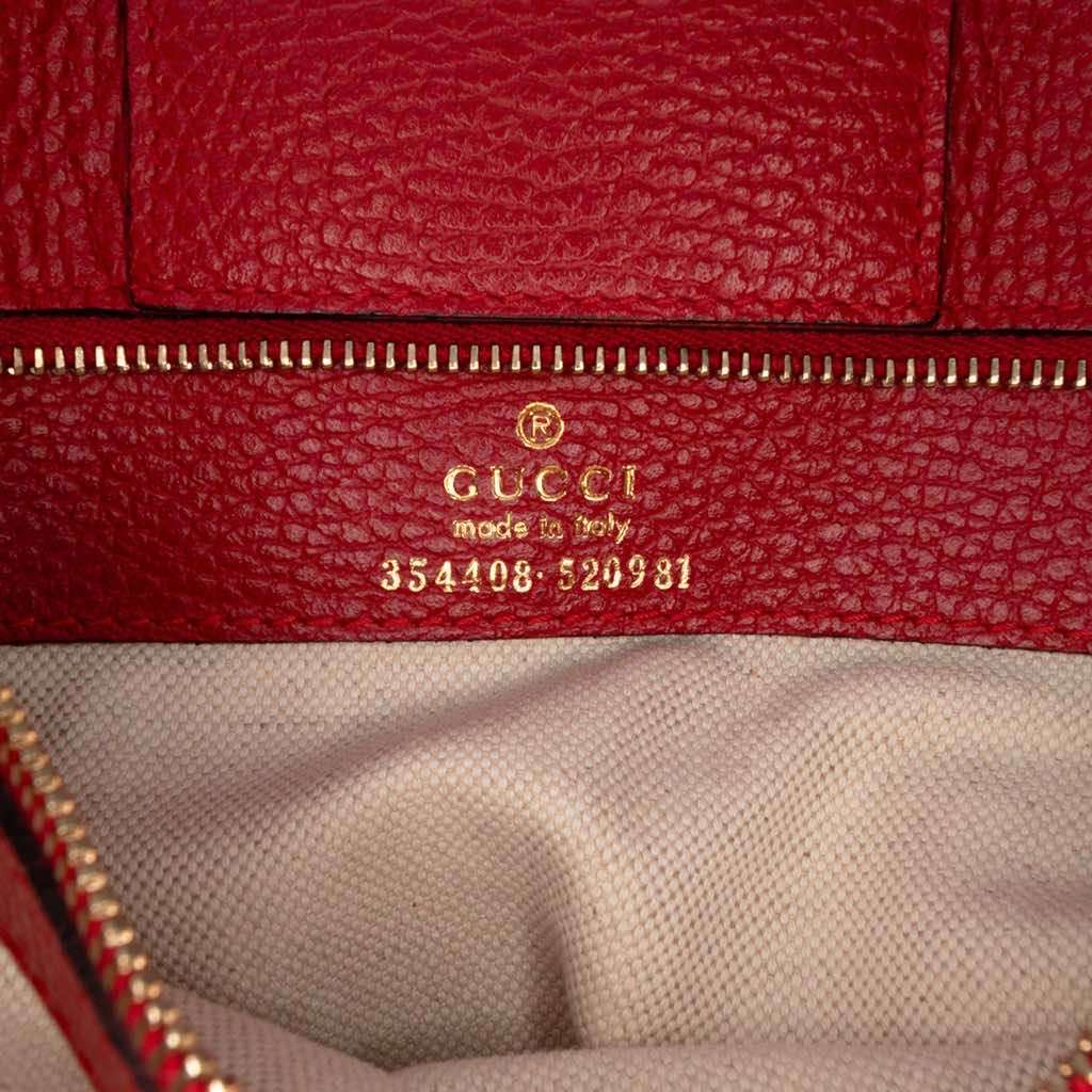 Gucci Medium Leather Swing Tote Red Leather Good - Box View