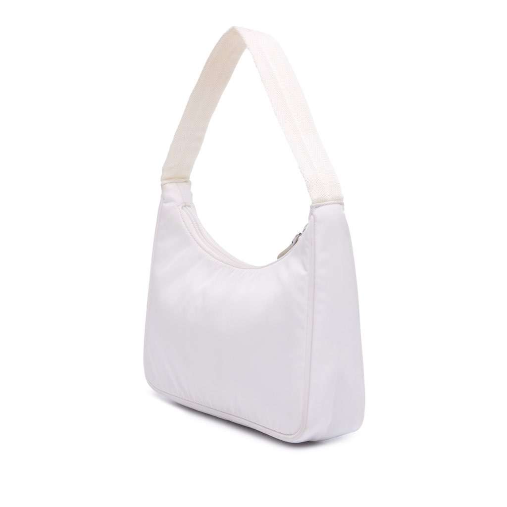 Prada Mini Re Nylon Re Edition 2000 Shoulder Bag White Good - Back View