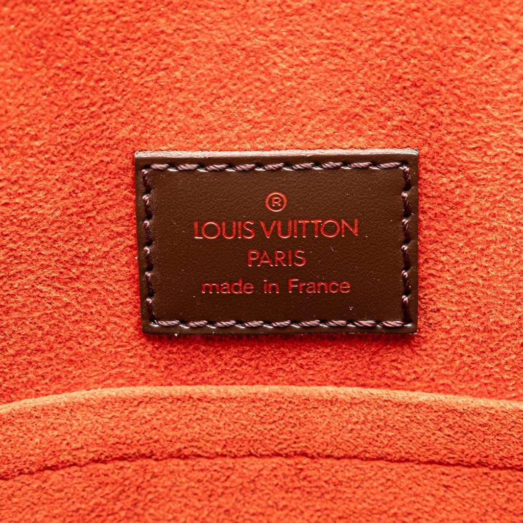 Louis Vuitton Damier Ebene Sac Plat Brown Canvas Good - Box View
