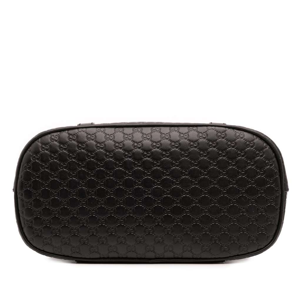 Gucci Mini Microguccissima Dome Satchel Black Leather Good - Inside View