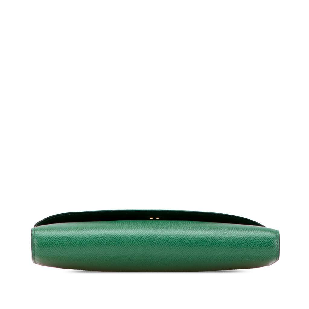 Hermès Epsom H Gaine Clutch Green Leather Good condition - Inside View