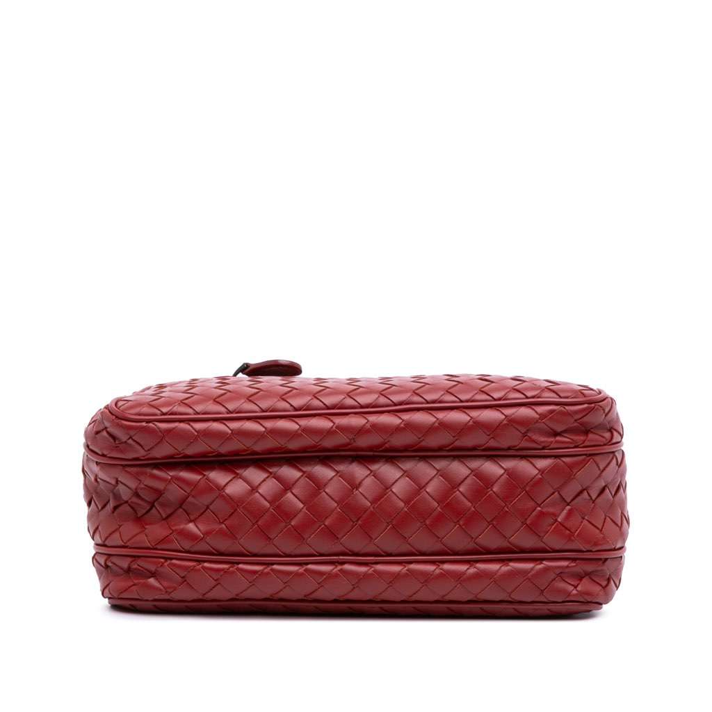 Bottega Veneta Leather Intrecciato Crossbody Red Leather Good condition - Inside View