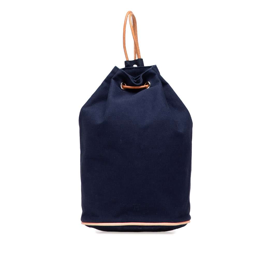 Hermès Toile Polochon Mimile Blue Canvas Good condition - Front View