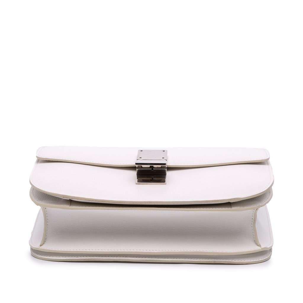 Celine Medium Calfskin Classic Box White Leather Good - Inside View