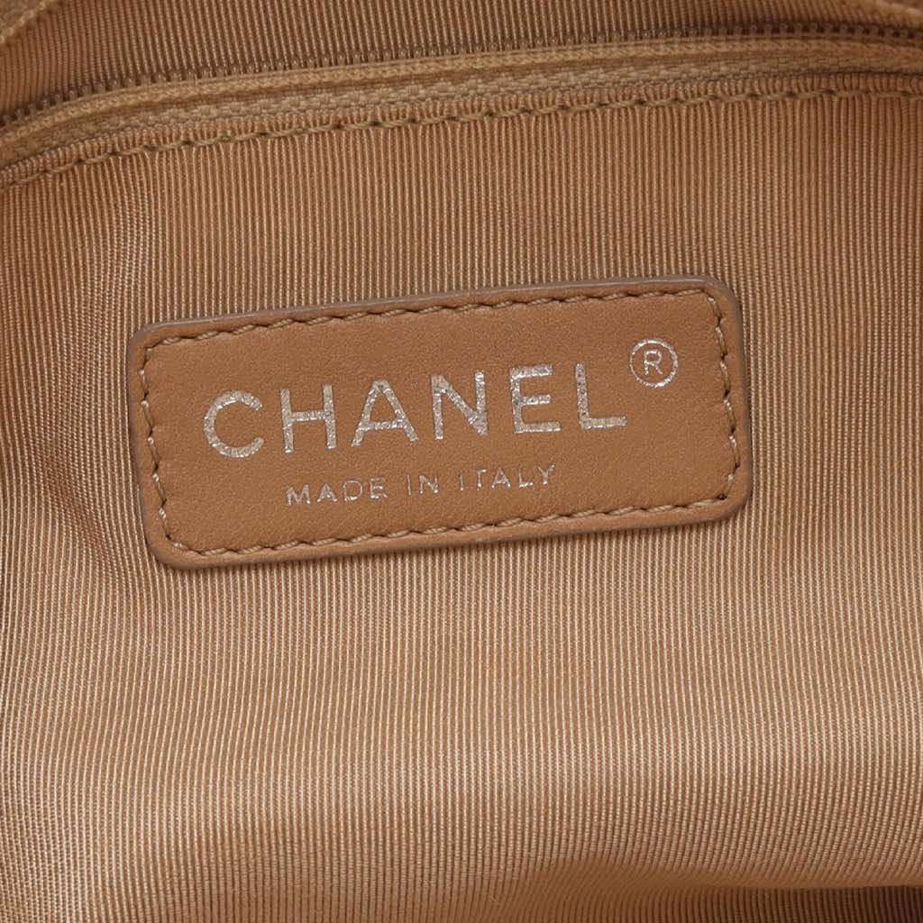 Chanel Petite Caviar Timeless Tote White Leather Good - Model View
