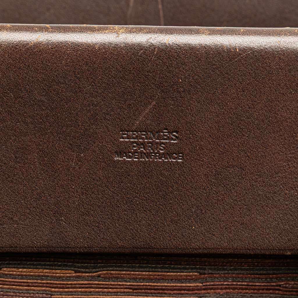 Hermès Vibrato Herbag Cabas PM Brown Leather Good condition - Box View