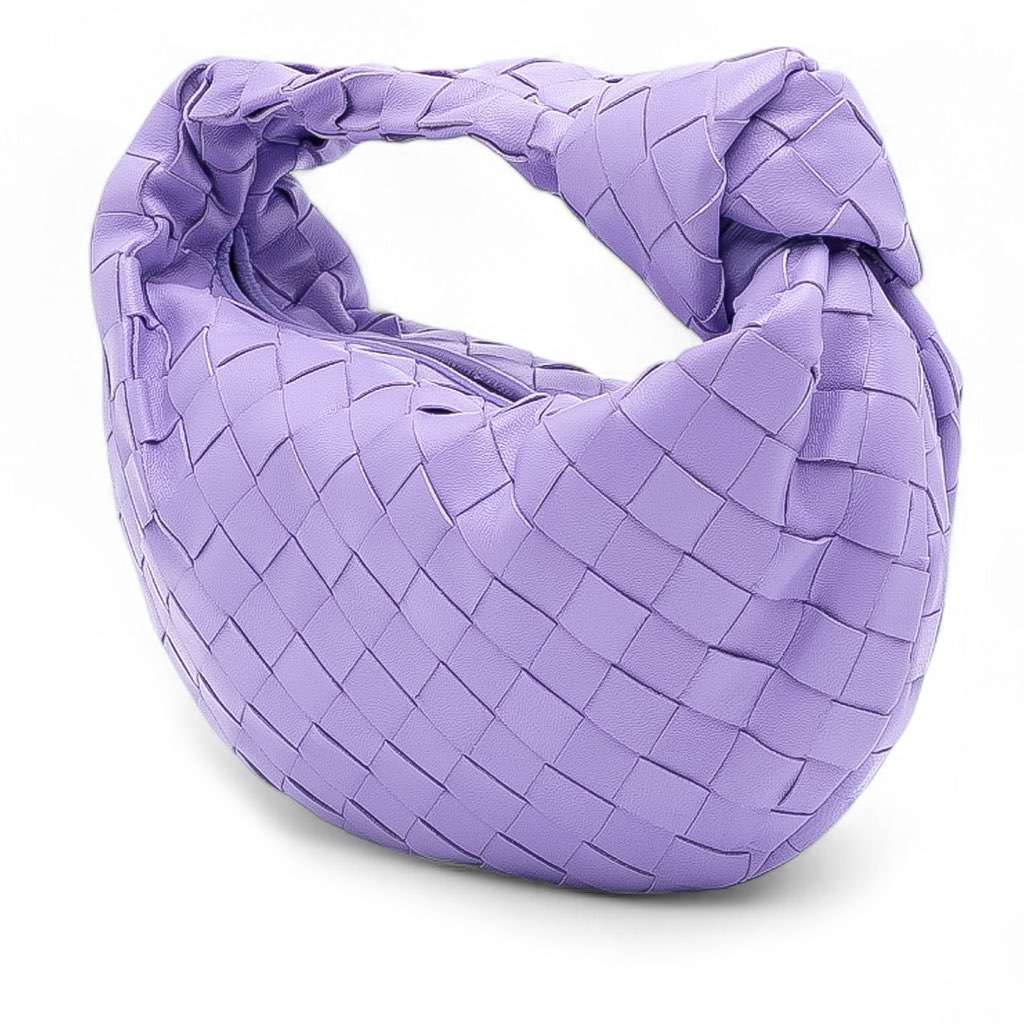Bottega Veneta Mini Nappa Intrecciato Jodie Purple Leather Good - Back View
