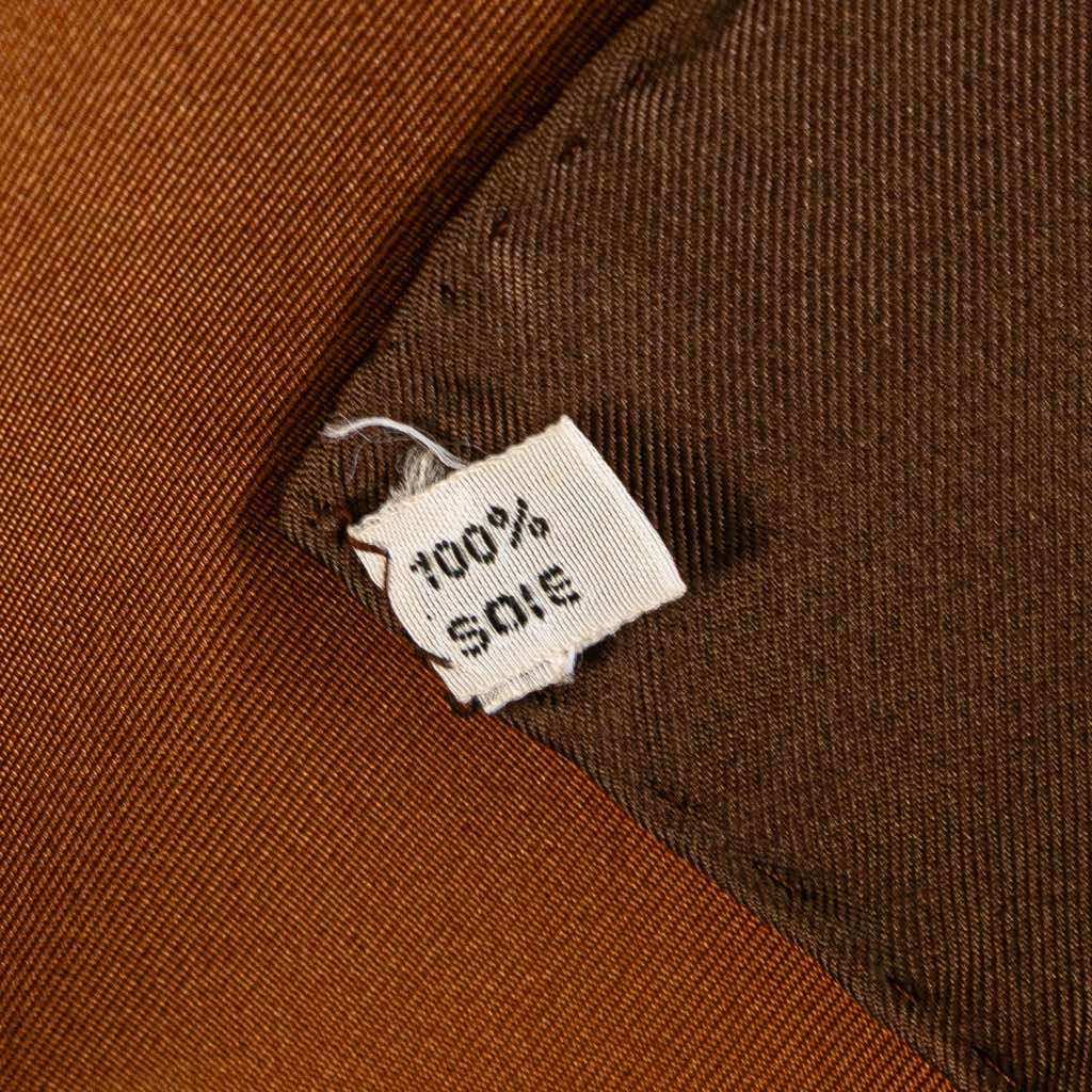 Hermès Lift Profile Silk Scarf Brown Silk Good condition - Inside View