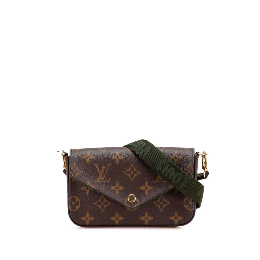 Louis Vuitton Monogram Felicie Strap And Go Brown Canvas Very good - Front View
