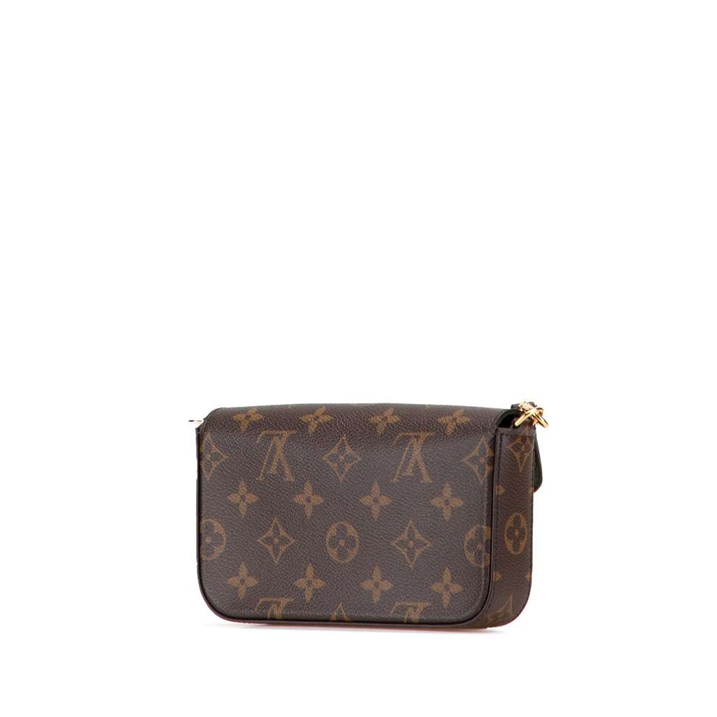 Louis Vuitton Monogram Felicie Strap And Go Brown Canvas Very good - Back View