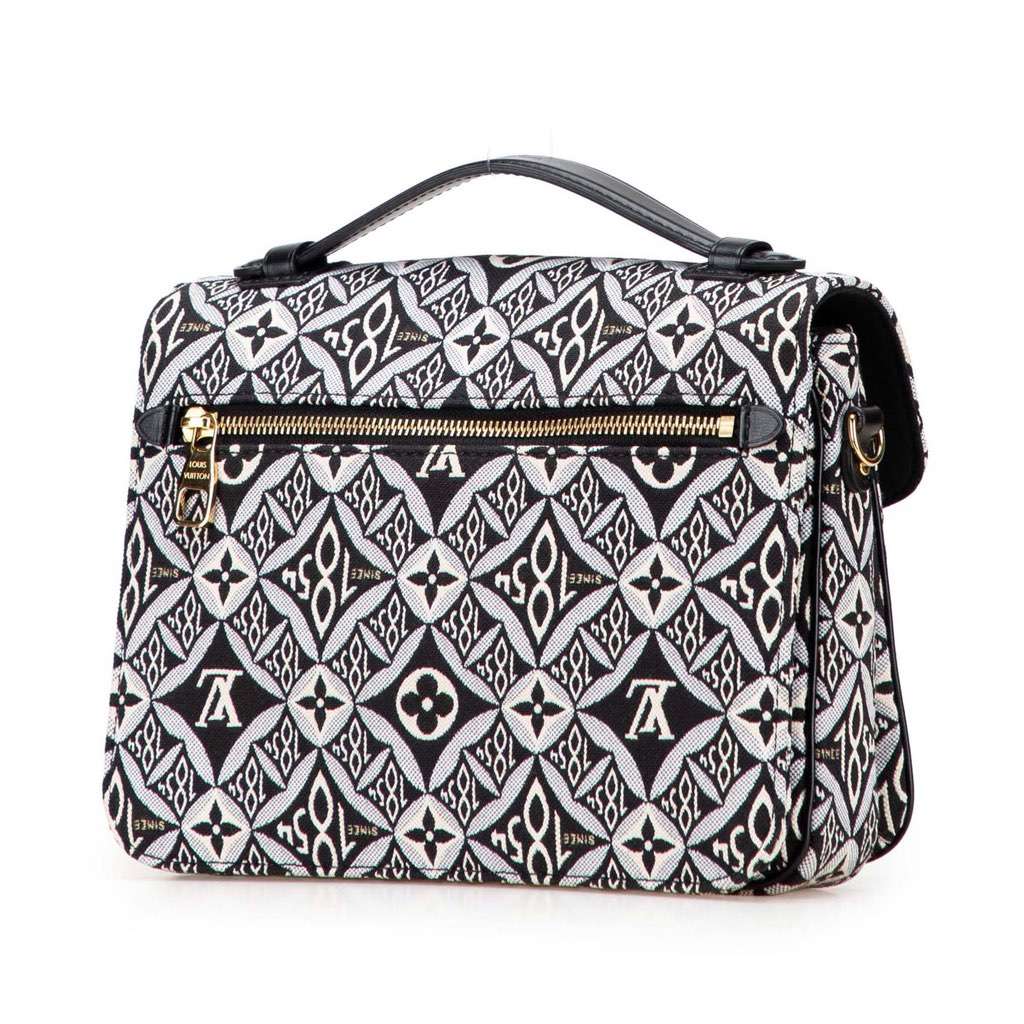 Louis Vuitton Monogram Jacquard Since 1854 Pochette Metis Black Canvas Very good - Back View